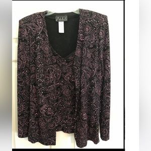 Beaded jacket & tank top